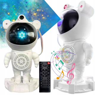 Hviezdny projektor Astronaut Projektor Kozmonaut Nočná lampa s BT reproduktorom